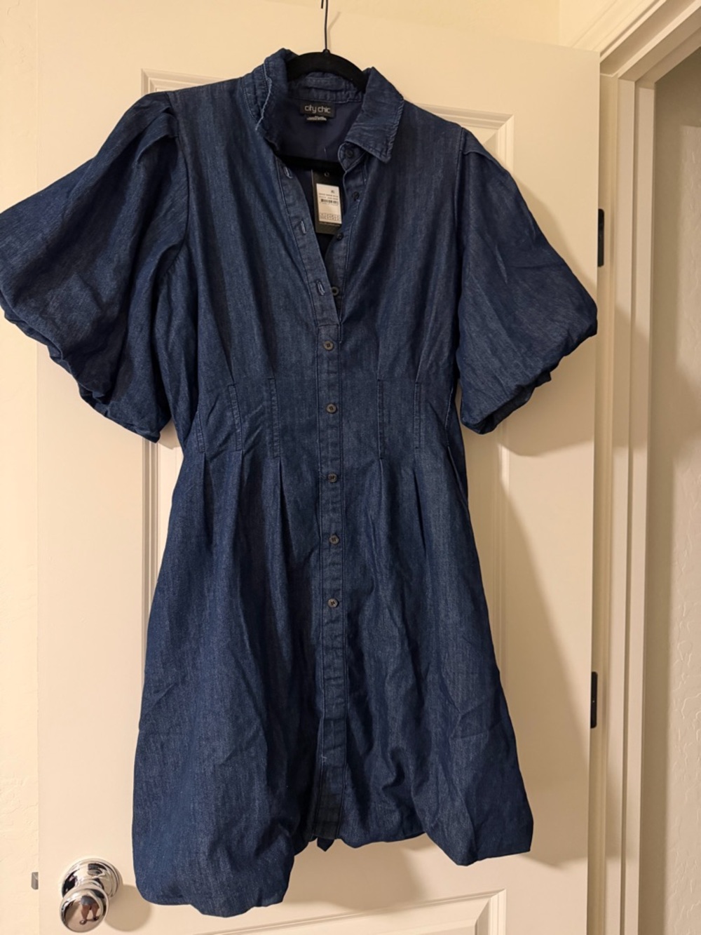 City Chic Denim Blue Midi Dress